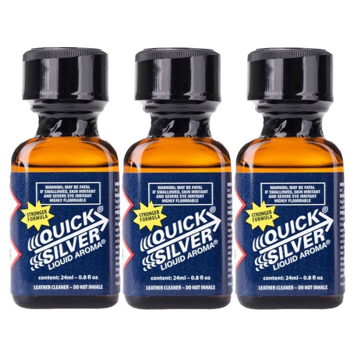 3 Pack Quicksilver Leather Cleaner Poppers POPPERSUPERSHOP
