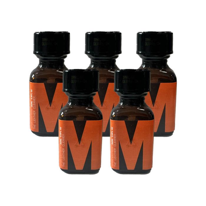 Fem Abe dæmning Man Scent Leather Cleaner Poppers - 24ml - 5 Pack - POPPERSUPERSHOP