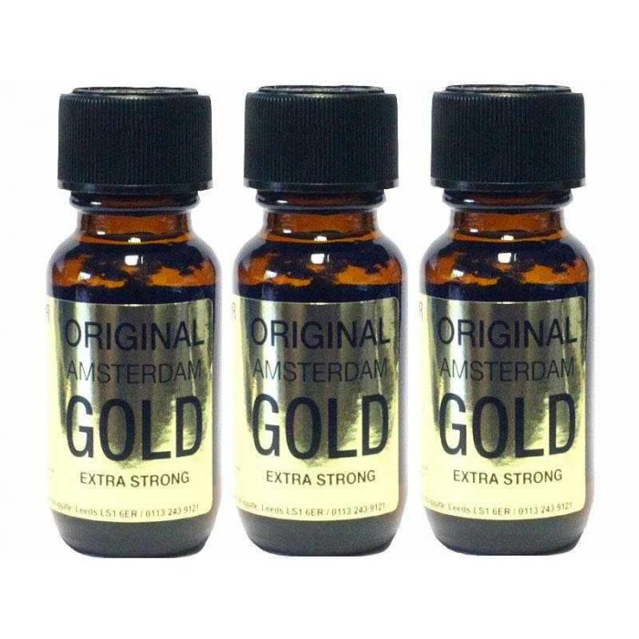 ONWAAR door elkaar haspelen Archaïsch Original Amsterdam Gold Aroma – 25ml Extra Strong – 3 Pack - POPPERSUPERSHOP