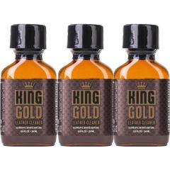 King Gold Leather Cleaner Poppers - 24ml - 3 Pack