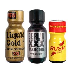 Liquid Gold XXL 25ml-Berlin XXX 25ml-Rush 10ml Multi