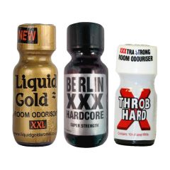 Liquid Gold XXL 25ml-Berlin XXX 25ml-Throb Hard 10ml Multi