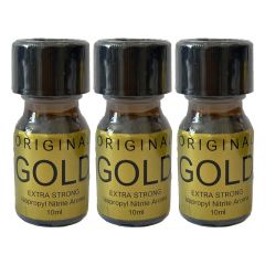 Original gold 10ml poppers - 3 Pack