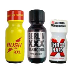 Rush XXL 25ml-Berlin XXX 25ml-Throb Hard 10ml Multi