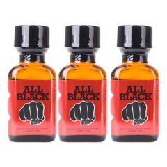 All Black Leather Cleaner Poppers - 24ml - 3 Pack