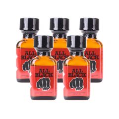All Black Leather Cleaner Poppers - 24ml - 5 Pack