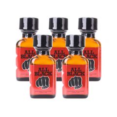 All Black Leather Cleaner Poppers - 24ml - 5 Pack